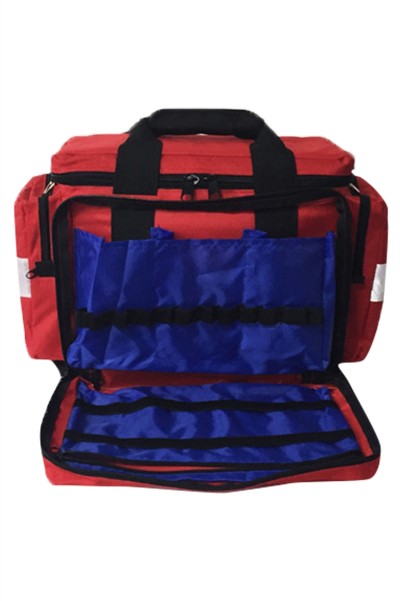 SKFAK029 Online Ordering of Large Capacity Emergency First Aid Kit Design Comfortable Portable First Aid Kit Anti-slip Wear-resistant Bottom Large Venues Public Transport Workshop Office Gymnasium School First Aid Kit Supplier back view